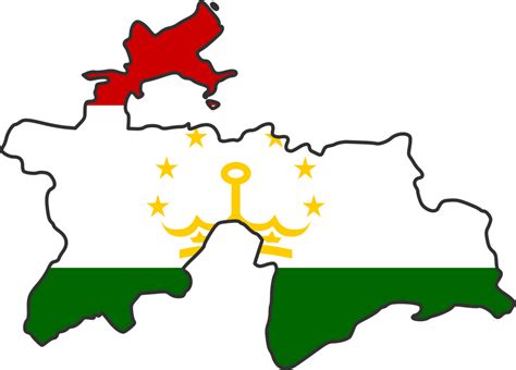 tajikistan flag map